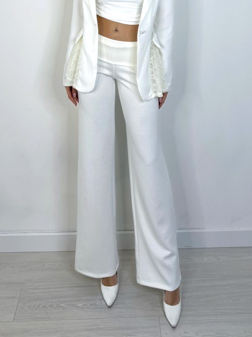 Pantalone Palazzo Essential Flow - Bianco